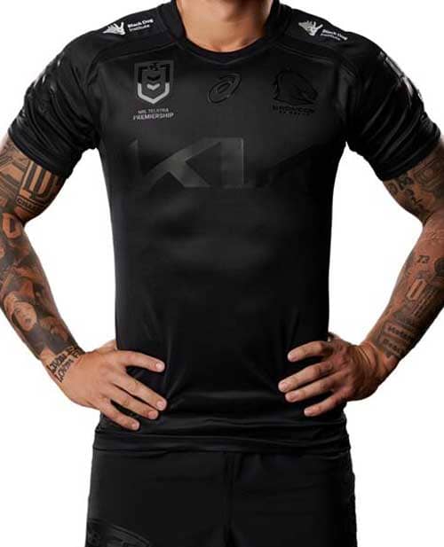 Brisbane Broncos 2025 NRL Ladies Black Dog Charity Jersey