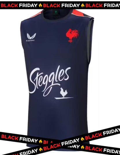 Sydney Roosters NRL Mens Navy Training Singlet