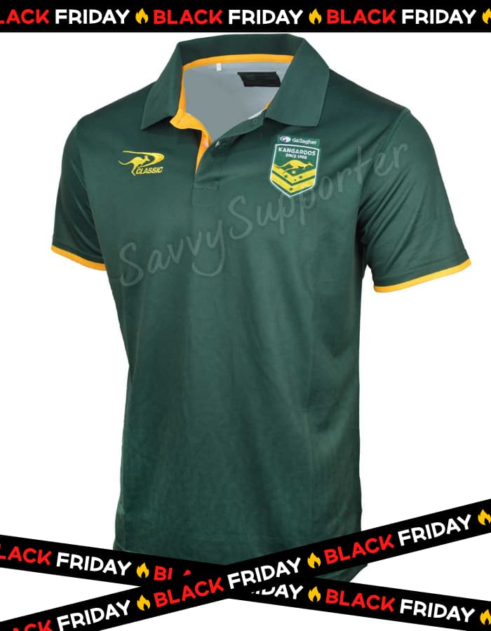 Australian Kangaroos 2024 NRL Mens Team Polo Shirt