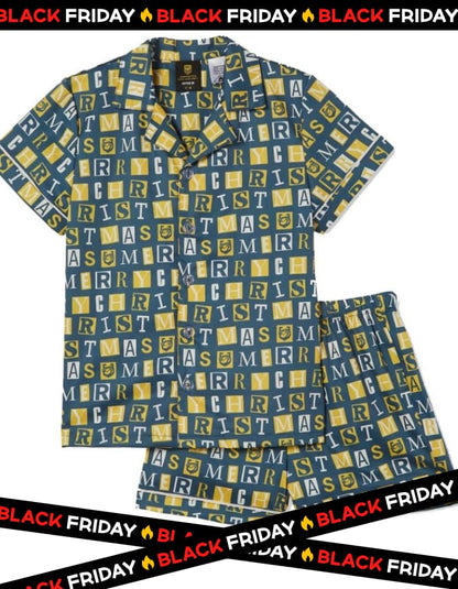 Parramatta Eels NRL Mens Cotton On Adults Christmas PJ Set