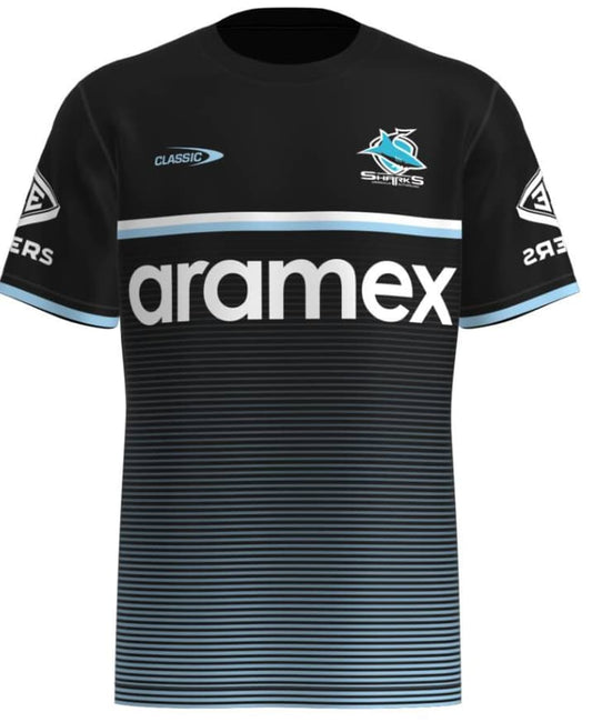 Cronulla Sharks 2023 NRL Mens Black Training Shirt