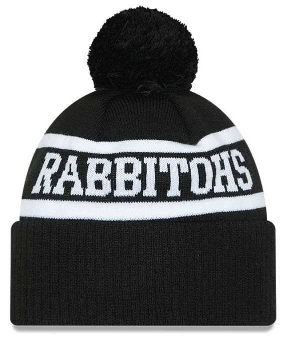 South Sydney Rabbitohs 2025 New Era Black White Knit Beanie
