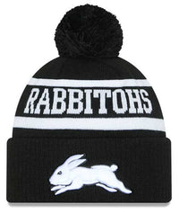 South Sydney Rabbitohs 2025 New Era Black White Knit Beanie