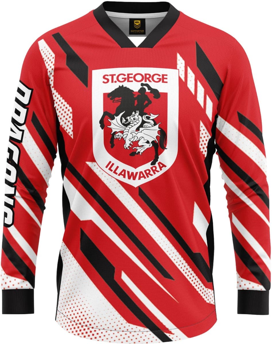 St George Dragons NRL Mens Motor Cross MX Jersey
