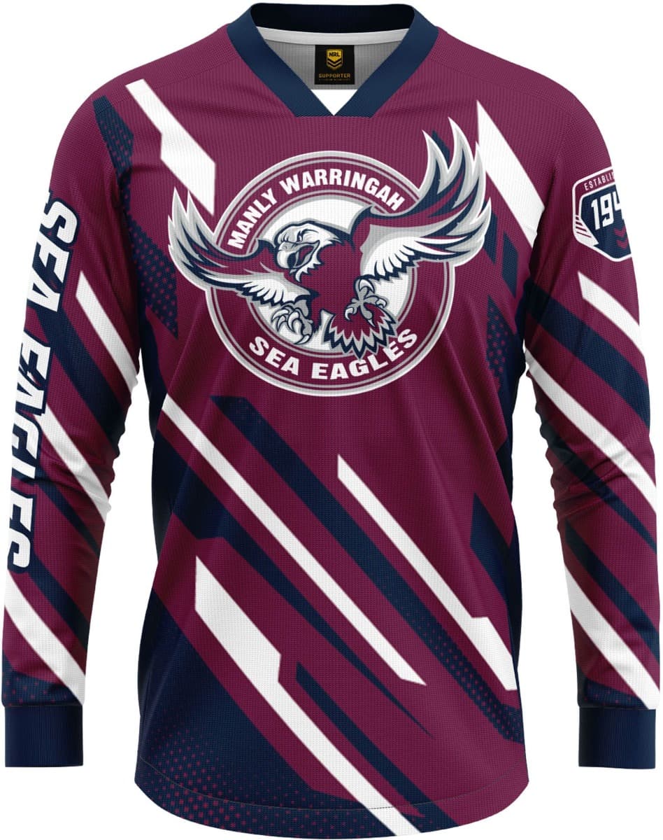 Manly Sea Eagles NRL Mens Motor Cross MX Jersey