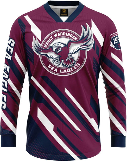 Manly Sea Eagles NRL Mens Motor Cross MX Jersey