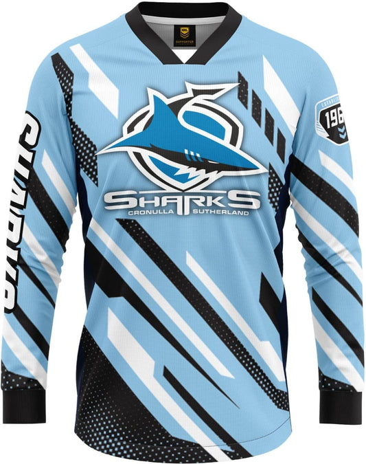 Cronulla Sharks NRL Mens Motor Cross MX Jersey