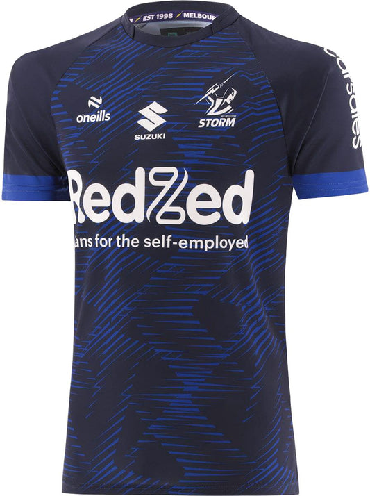 Melbourne Storm 2025 NRL Mens Navy Training Shirt
