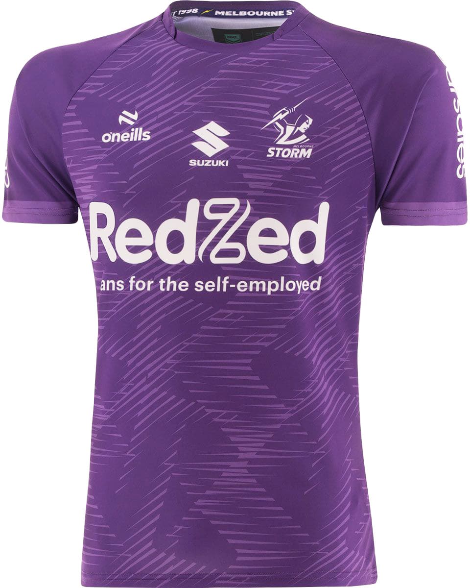 Melbourne Storm 2025 NRL Mens Purple Training Shirt
