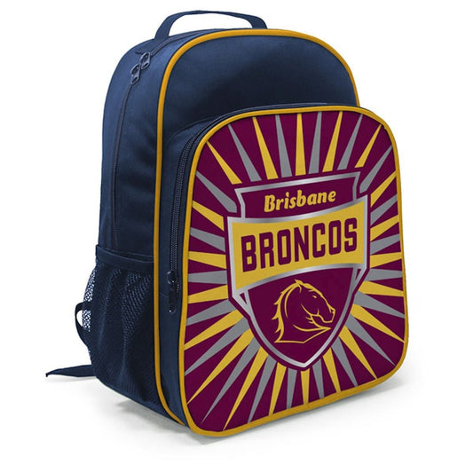Brisbane Broncos NRL Kids Shield Backpack