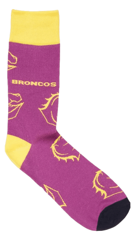 Brisbane Broncos NRL Large Logo Socks