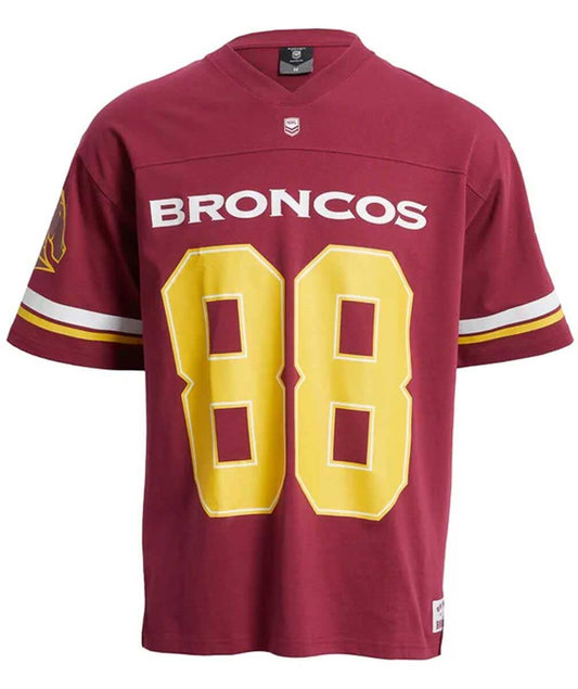 Brisbane Broncos 2025 NRL Mens Gridiron Shirt