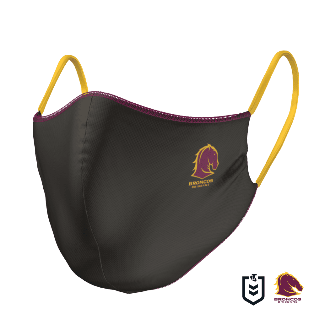Brisbane Broncos NRL Reversible Face Mask