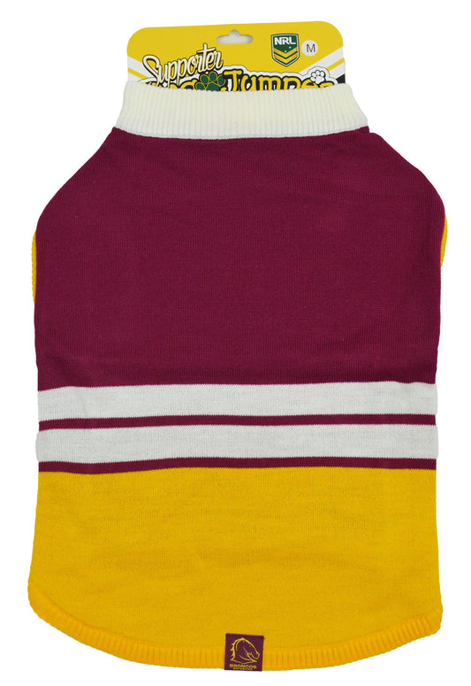 Brisbane Broncos NRL Dog Jumper - Size M