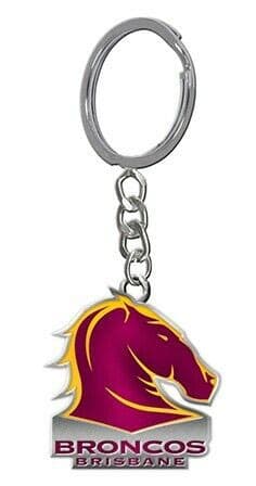 Brisbane Broncos NRL Enamel Logo Keyring