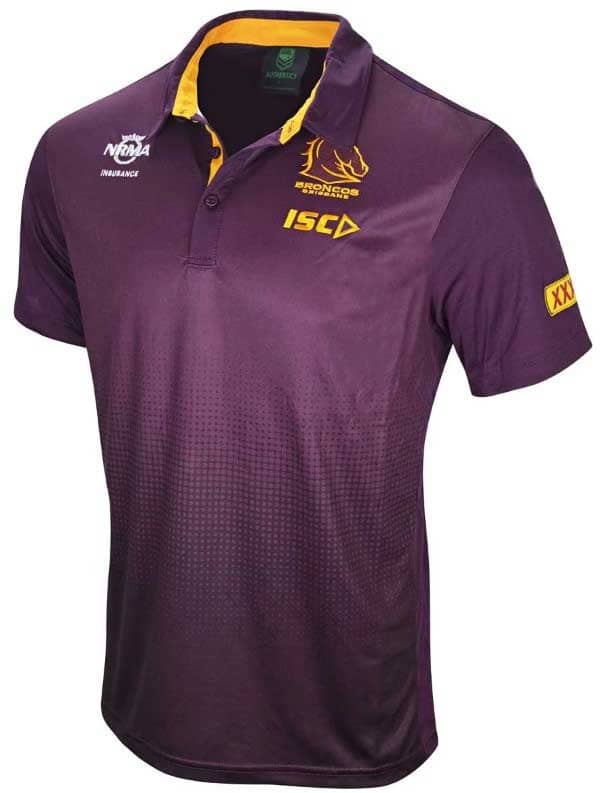 Brisbane Broncos NRL Mens Maroon Polo Shirt