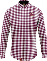 Brisbane Broncos NRL Mens Dawson Business Shirt