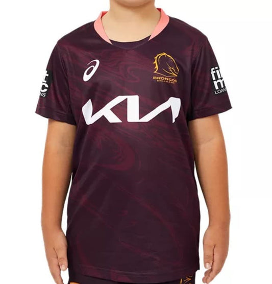 Brisbane Broncos 2023 NRL Kids Training Shirt