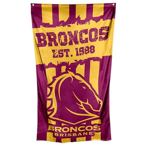 Brisbane Broncos NRL Wall Cape Flag 150cm by 90cm