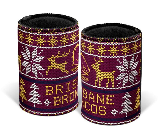 Brisbane Broncos NRL Christmas Can Cooler