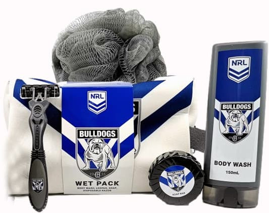 Canterbury Bulldogs NRL Mens Toiletry Bag Gift Set