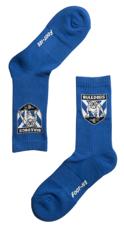 Canterbury Bulldogs NRL Adults Sports Crew 2 Pack Socks