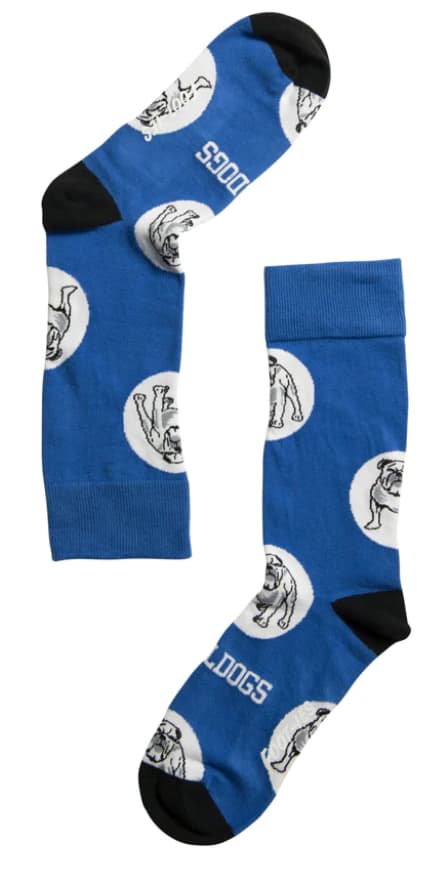 Canterbury Bulldogs NRL Adults Logo Dots Socks