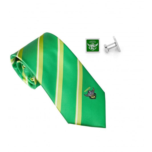 Canberra Raiders NRL Cuff Links and Tie Gift Set