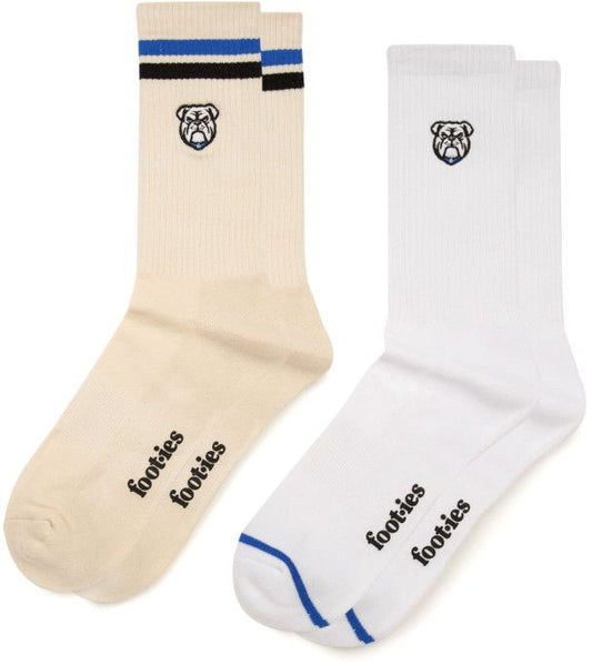 Canterbury Bulldogs 2026 NRL Mens Sneaker Sock 2 Pack Giftbox (Size M-L)
