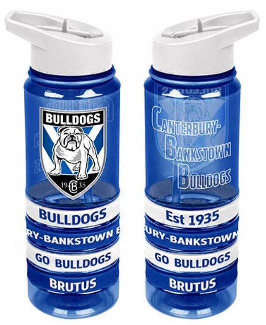 Canterbury Bulldogs NRL 650ml Tritan Bottle with bands