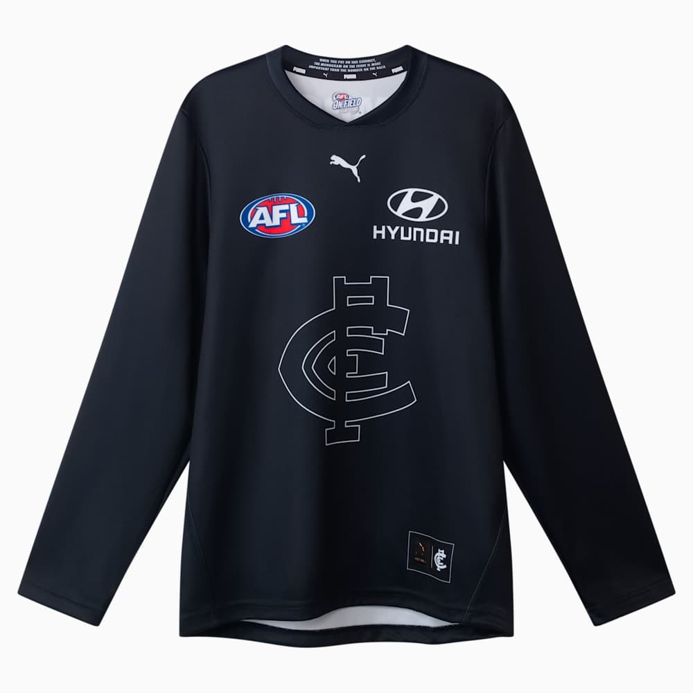 Carlton Blues 2025 AFL Mens Long Sleeve Throwback Guernsey