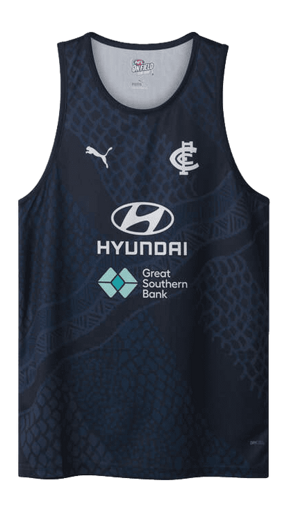 Carlton Blues 2024 AFL Mens Navy Training Singlet