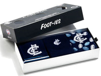 Carlton Blues AFL Adults 3 Pack Socks Gift Box