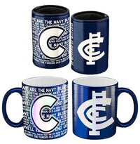 Carlton Blues AFL Metallic Can Cooler and Mug Pack