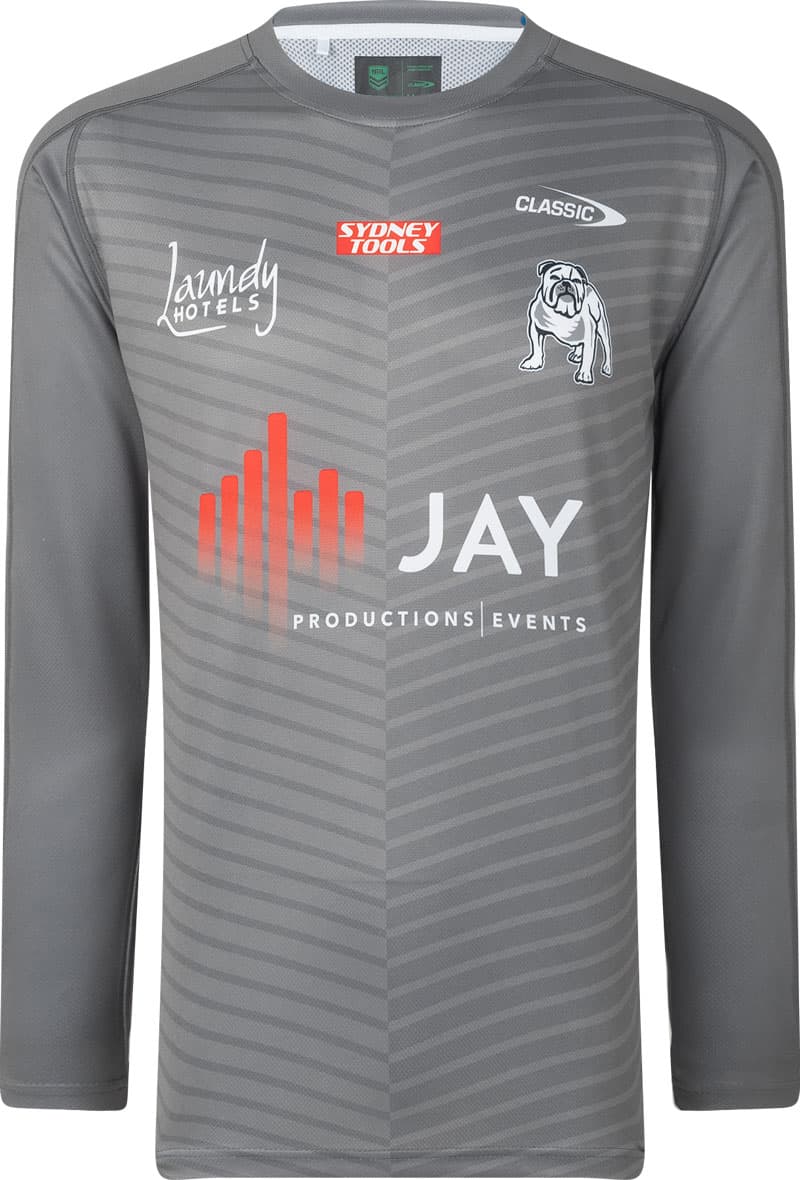 Canterbury Bulldogs NRL Mens Long Sleeve Coaches Training Shirt