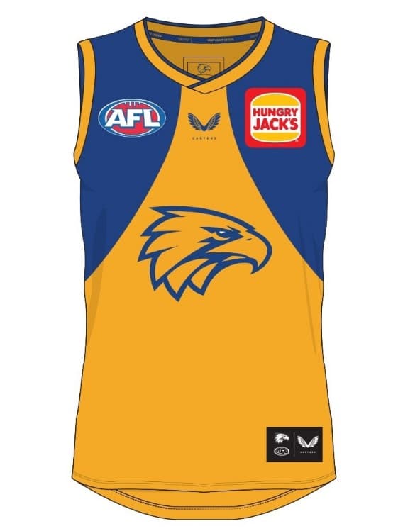 West Coast Eagles AFL Mens Away Guernsey