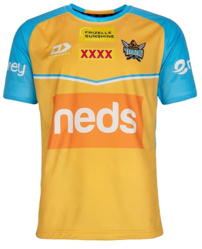 Gold Coast Titans NRL Mens Gold Coaches Training Shirt
