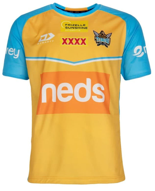 Gold Coast Titans NRL Mens Gold Coaches Training Shirt