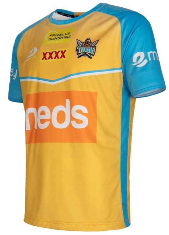 Gold Coast Titans NRL Mens Gold Coaches Training Shirt