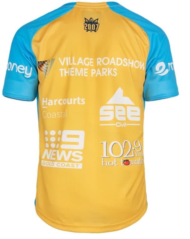 Gold Coast Titans NRL Mens Gold Coaches Training Shirt