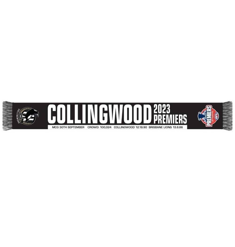 Collingwood Magpies 2023 AFL Premiers Scarf