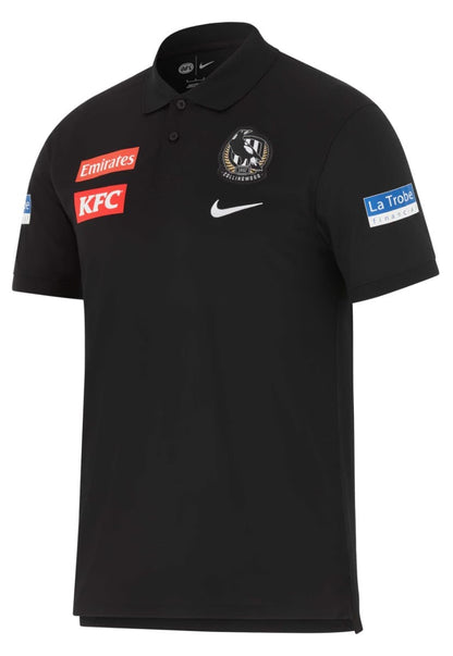 Collingwood Magpies 2025 AFL Mens Players Polo Shirt