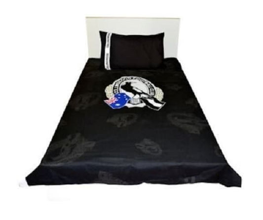 Collingwood Magpies AFL Quilt Single Quilt Cover Set