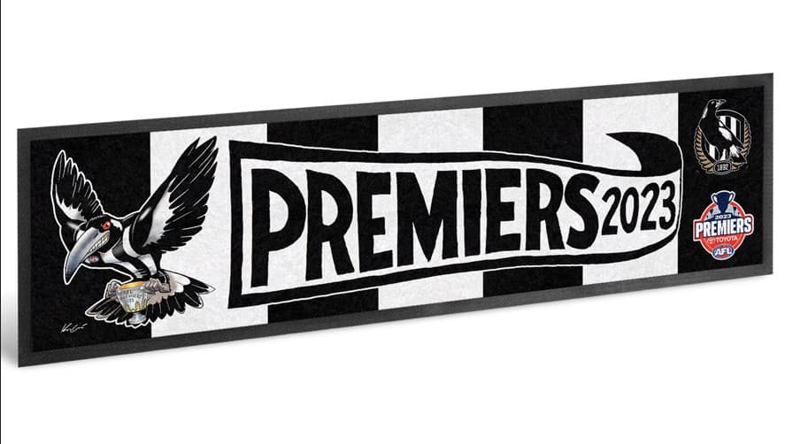Collingwood Magpies 2023 AFL Premiers Mark Knight Bar Runner
