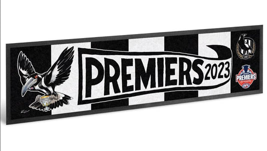 Collingwood Magpies 2023 AFL Premiers Mark Knight Bar Runner