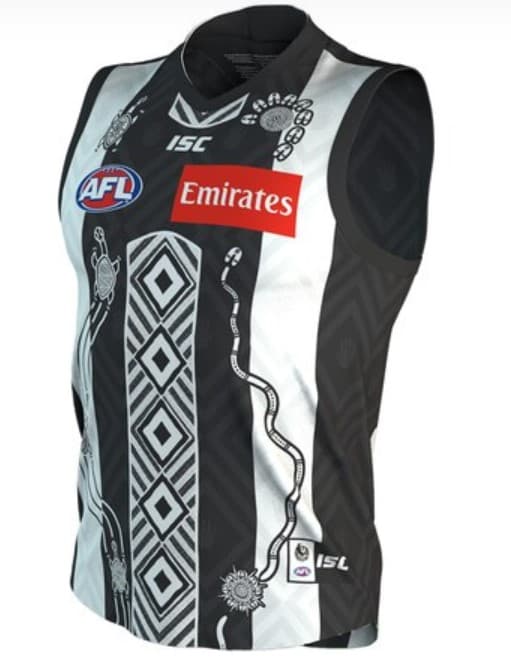 Collingwood Magpies AFL Mens Indigenous Guernsey