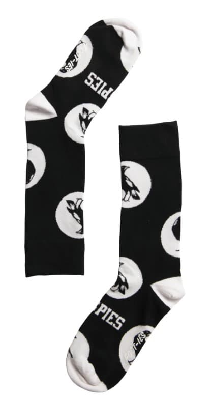 Collingwood Magpies AFL Adults Logo Dots Socks