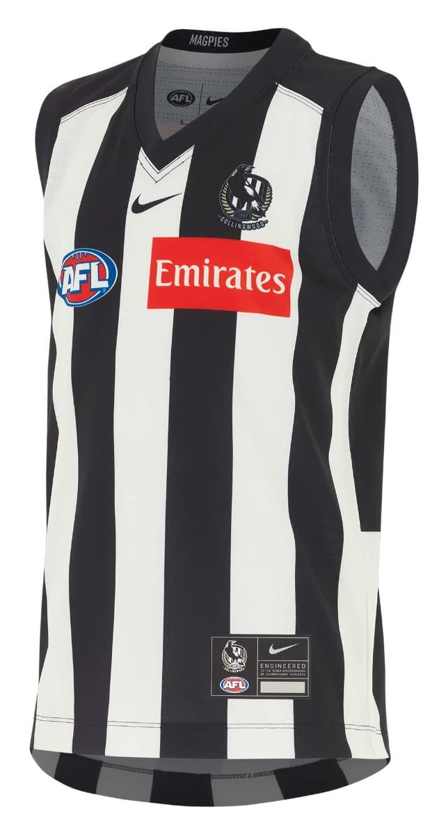 Collingwood Magpies 2025 AFL Kids Home Guernsey