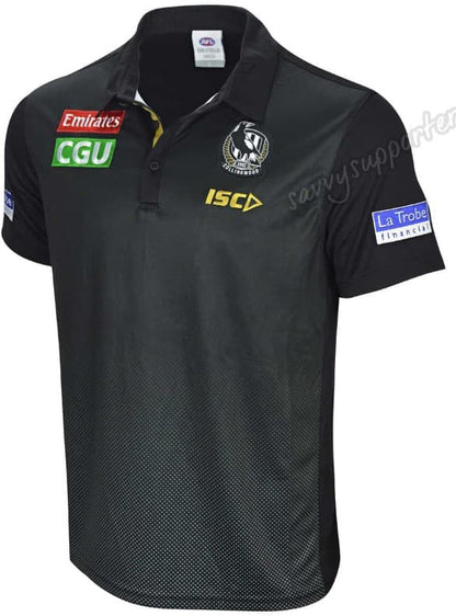 Collingwood Magpies AFL Black Players Polo Shirt