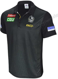 Collingwood Magpies AFL Black Players Polo Shirt